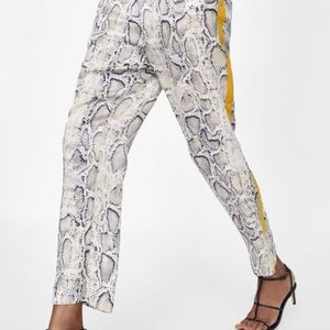 Zara Snakeskin Printed Pants